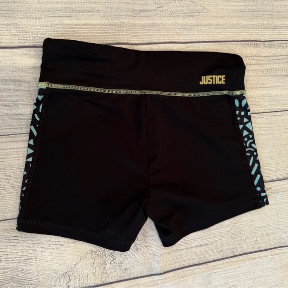 Justice Black and Blue Athletic Shorts with Elastic Waistband/size 12 - Picture 5 of 7